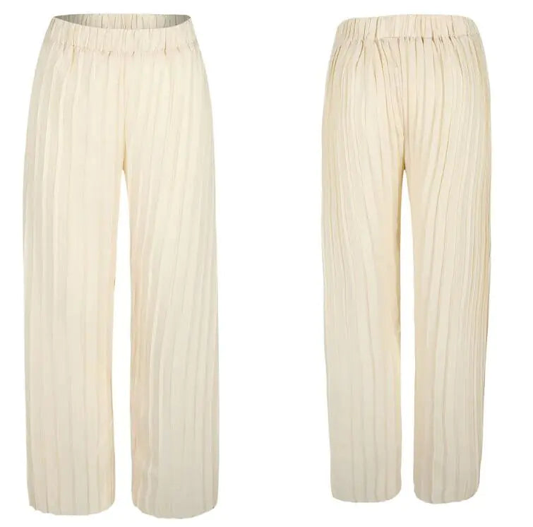 Stylish Loose Wrinkle-Detail Casual Pants for Summer Mimarta