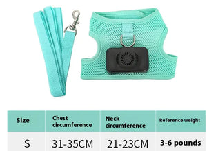 Pets Dog Vest Chest Strap Harness Air Conditioner Cooling And Breathable With Air Conditioner Pet Products Rieworkes