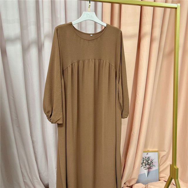 Solid Color Abayas for Women Rieworkes