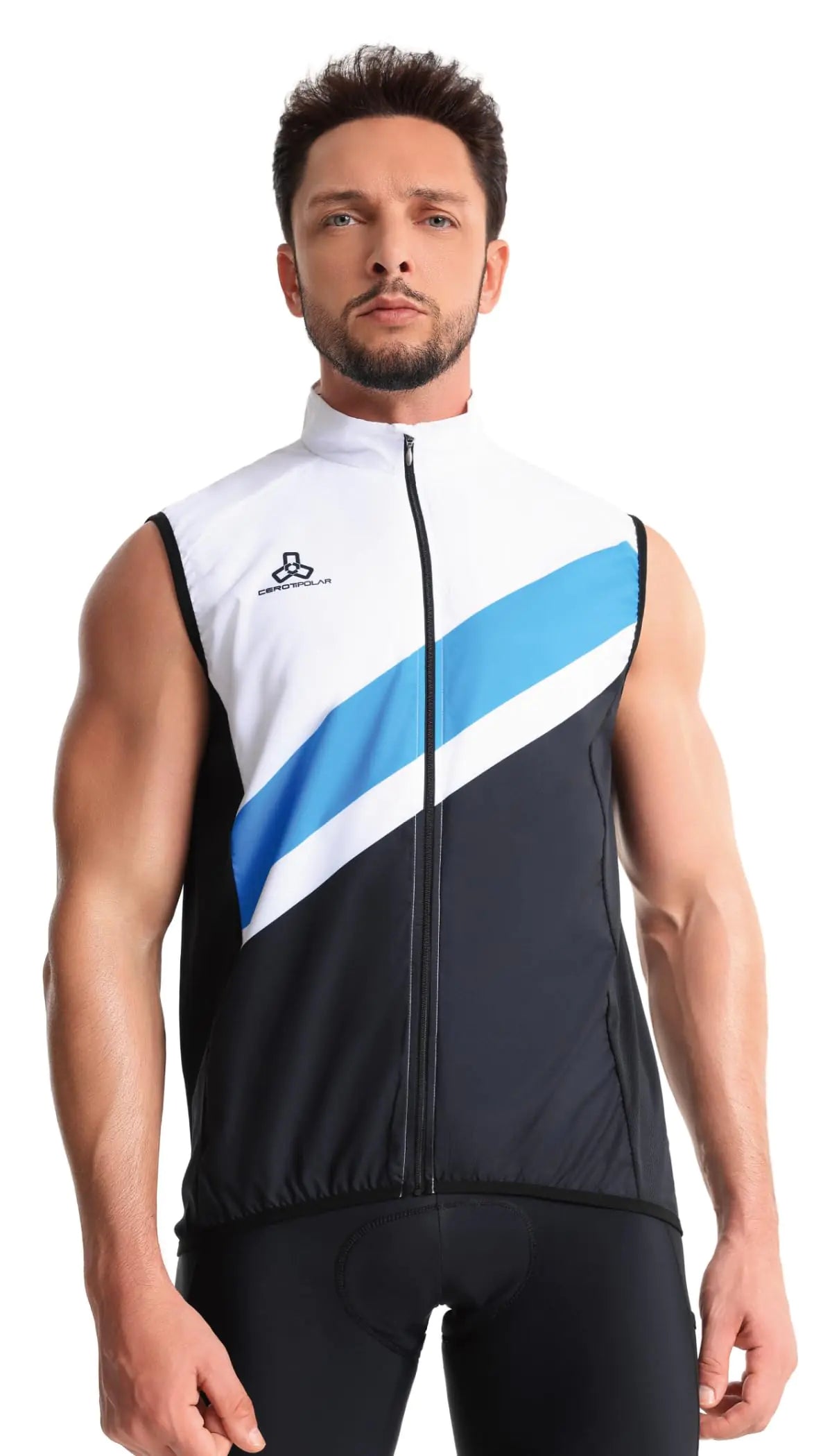 CEROTIPOLAR Mens Cycling Vest with 3 Reflective Tape Cargo Pockets Micro Softshell Windproof Bike Vest Mimarta