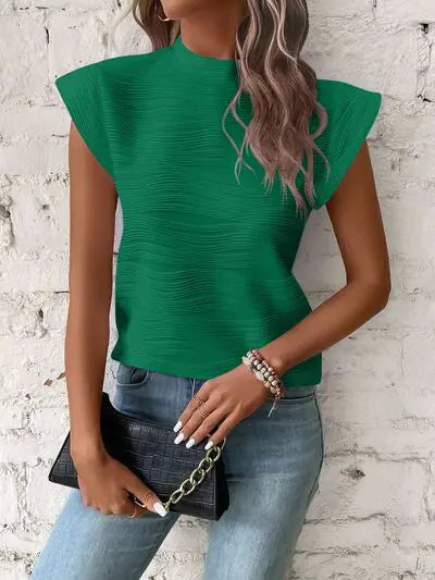 Terri Cap Sleeve Shirt- Rieworkes