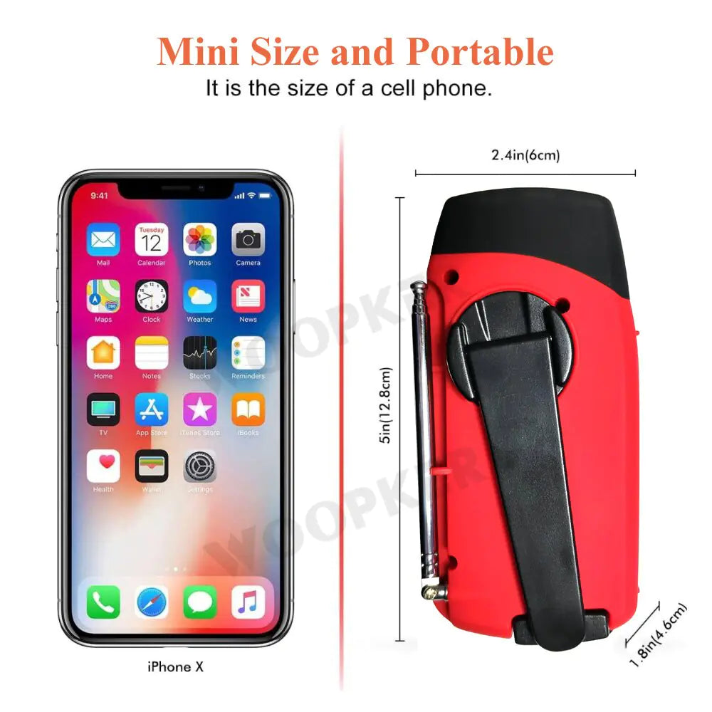 Versatile Emergency Radio with Powerful Flashlight Rieworkes