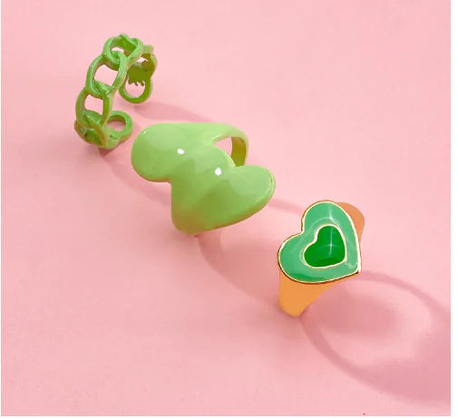 Vintage Embrace Hands Rings Set Rieworkes