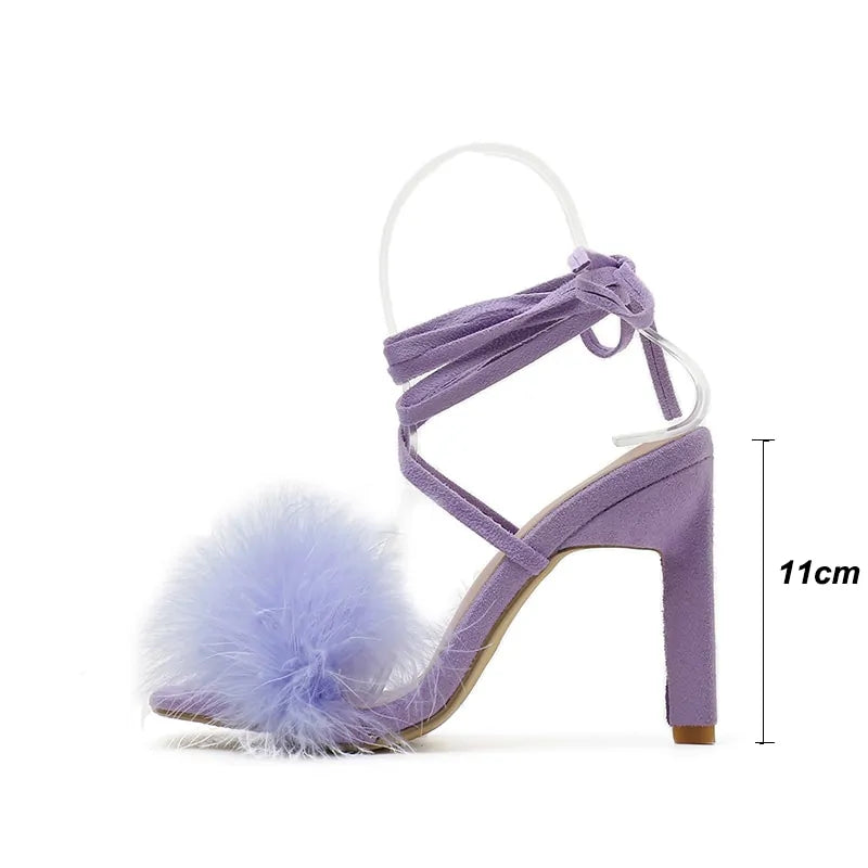 Feather Women High Heels Rieworkes