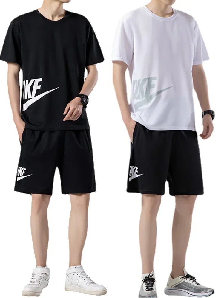 Luxury Men's T-Shirt and Shorts Set for Teens (2 Pieces) Mimarta
