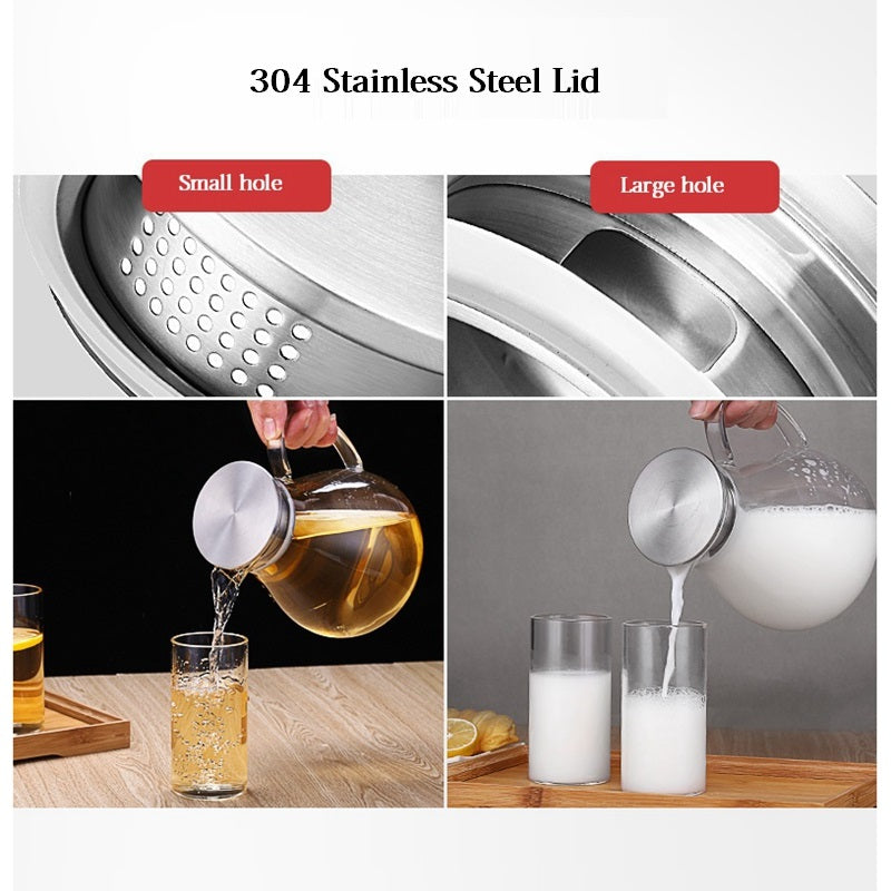 Glass Cold Water Pitcher, Home Set Tea and Coffee Pot Mimarta