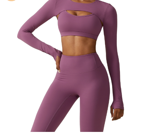 Color Block Cutout Yoga Set Mimarta
