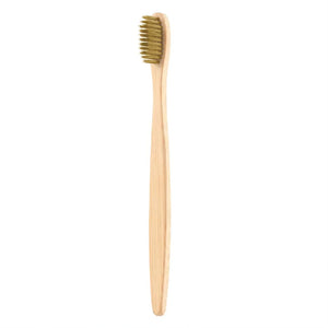 Natural Bamboo Toothbrush Flat Bamboo Handle Soft Bristle Toothbrush Rieworkes