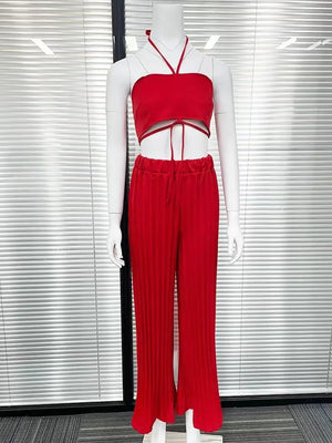 2023 Spring Women's Fashion Solid Color Top & Skirt Set Mimarta