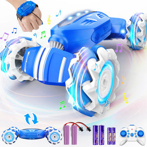 Remote Control Car RC Car Gesture Sensing RC Stunt Car Boys Toys for 6-8 Years Old Best Birthday Gifts for Kids 4WD 2.4Ghz 360° Rotating 2 Control Modes Control Transformer Toys Twist Cars Mimarta