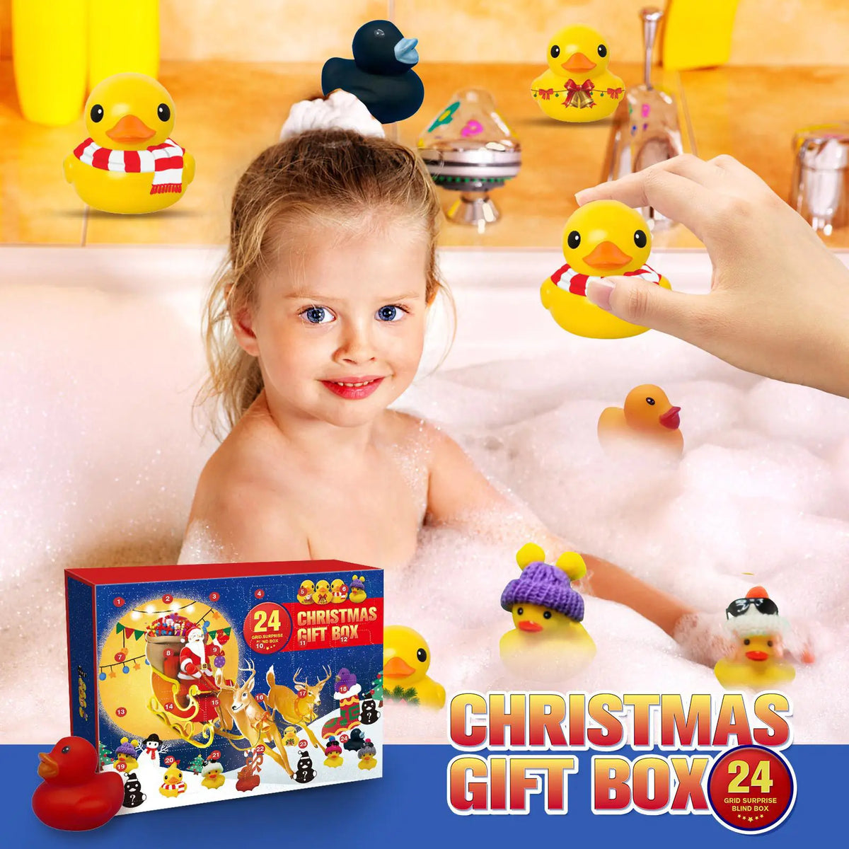 2023 Advent Calendar Rubber Duck Toy Blind Box (24 Slots) Mimarta