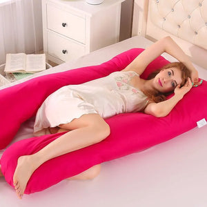 Sleeping Support Pillow For Pregnant Women Body PW12 100% Cotton Rabbit Print U Shape Maternity Pillows Pregnancy Side Sleepers Rieworkes