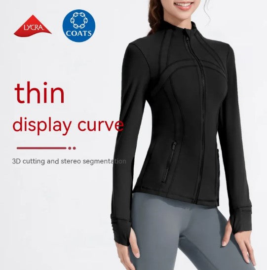 Workout Long Sleeve Zipper Jacket Mimarta