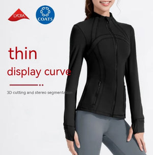 Workout Long Sleeve Zipper Jacket Mimarta