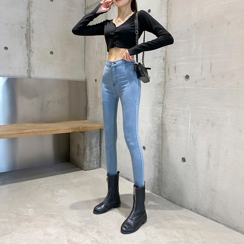 High-Waist Stretch Jeans for Women with Hip-Lifting Design Mimarta