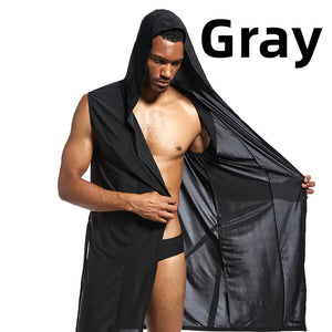 Men's Soft Silk Bathrobe Night-robe Underwear Mimarta