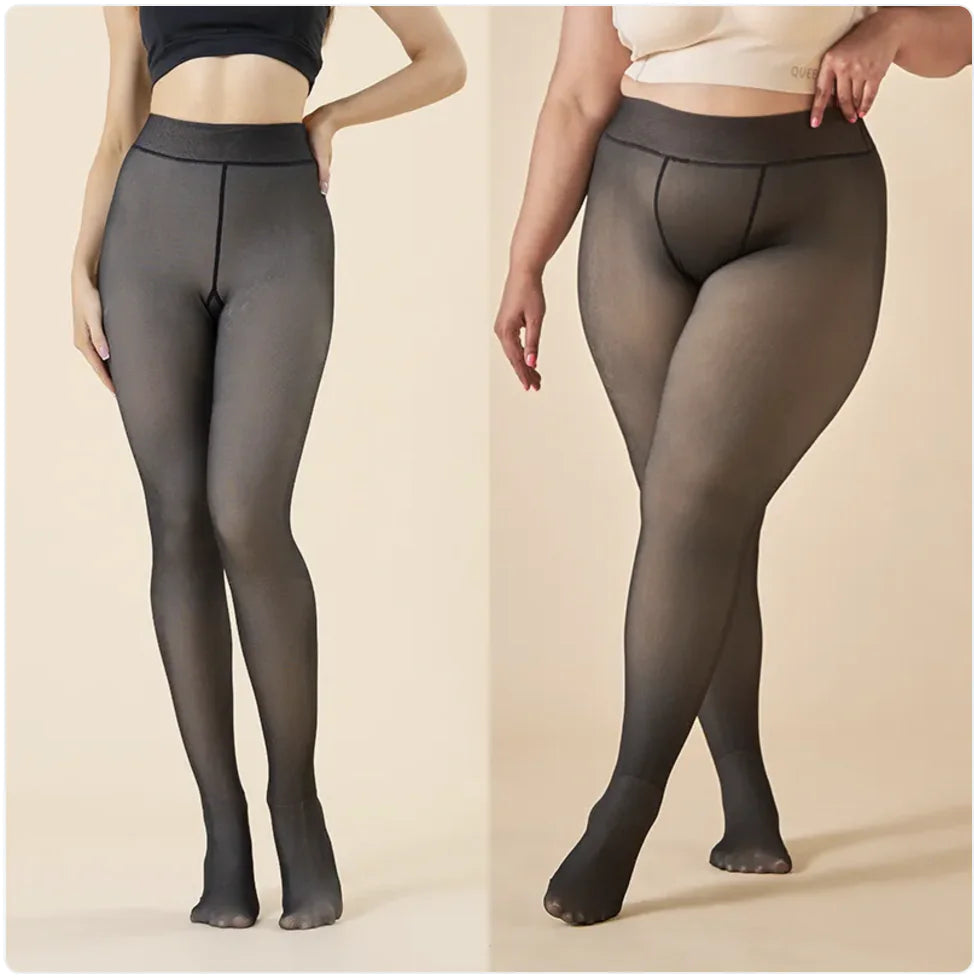 Women's Velvet Faux Transparent Pantyhose Rieworkes
