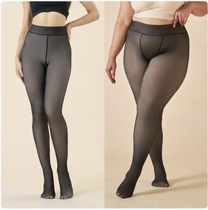 Women's Velvet Faux Transparent Pantyhose Rieworkes