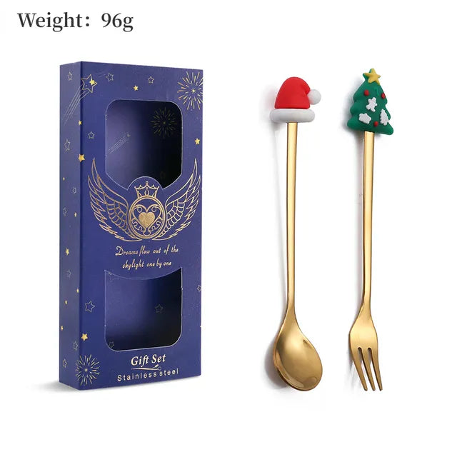 Christmas Cutlery Set: Festive Spoon and Fork Rieworkes