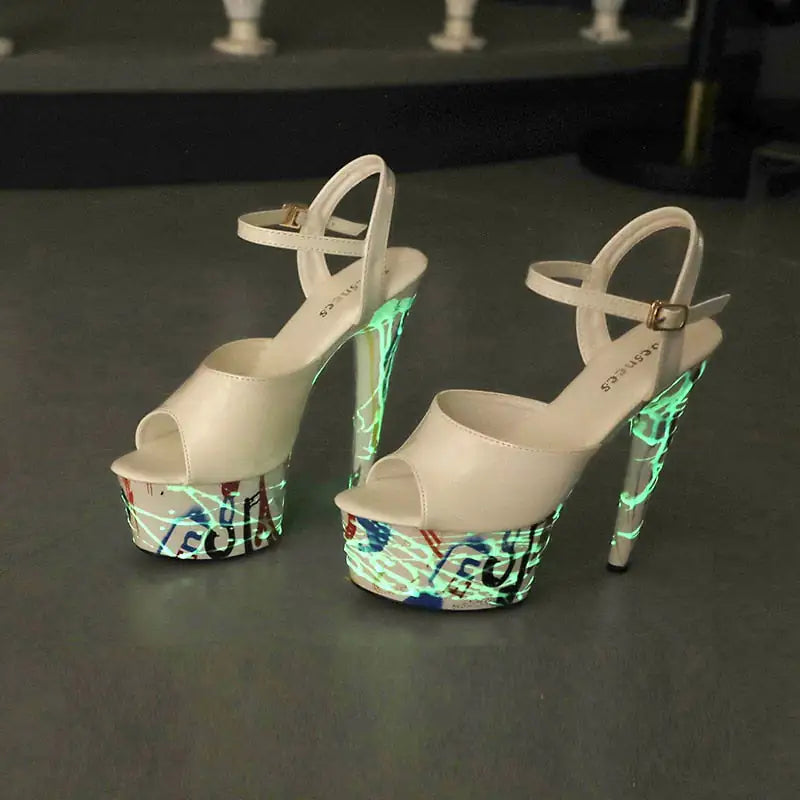 Leather Stiletto High Heels Rieworkes