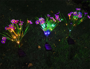 Solar Garden Lights LED Flower Stake Lamp Outdoor Yard Waterproof Patio Decor Mimarta