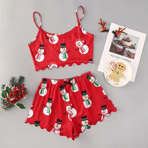 Women's Christmas Strapless Pajama Set Rieworkes