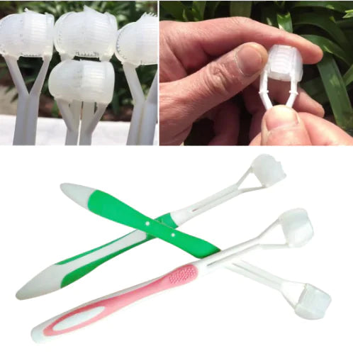 Three-headed toothbrush three-sided toothbrush Rieworkes