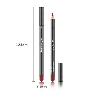 12Pcs Women Waterproof Lipstick Long Lasting Matte Lip Liner Pencil Lip Pen Set Rieworkes