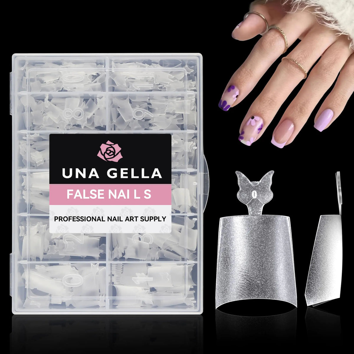UNA GELLA Short Coffin Fake Nails 504Pcs Half Cover Matte Nail Tips Extra Short Coffin Gel X Nail Tips No C Curve Pre-buff No Need File Salon Quality Nail Extension DIY Nail Art Salon 12 Sizes C3-Half Short Coffin Rieworkes