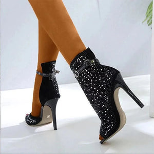 Pumps Crystal High Heels For Women Rieworkes