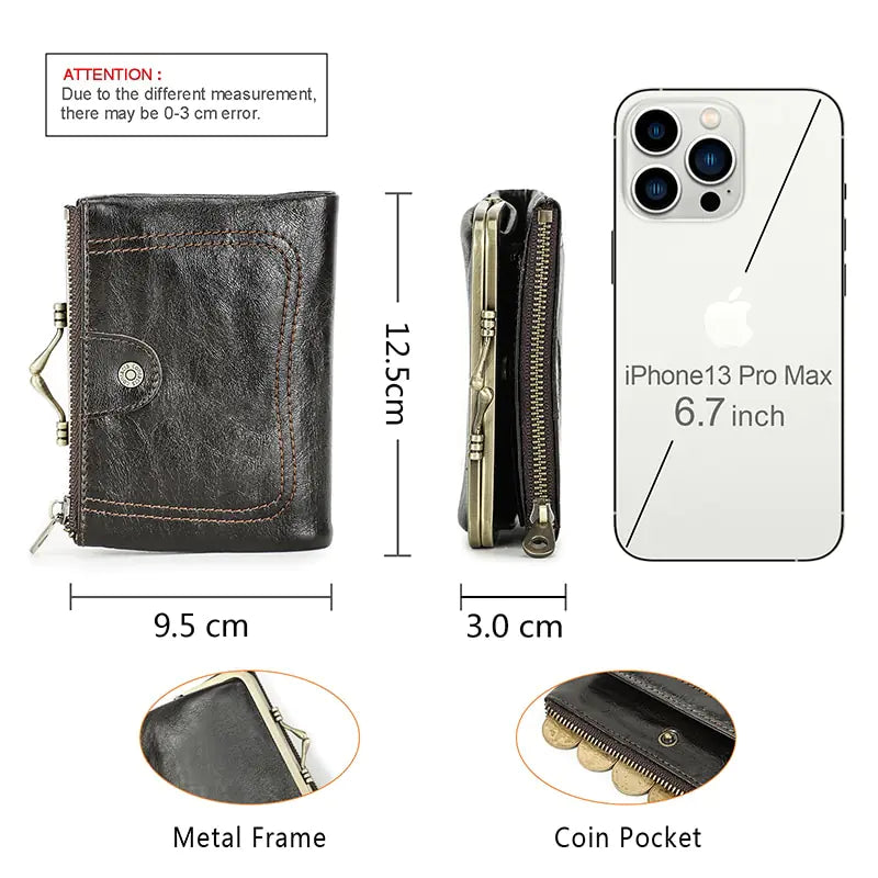 Genuine Leather Wallet Women Rieworkes