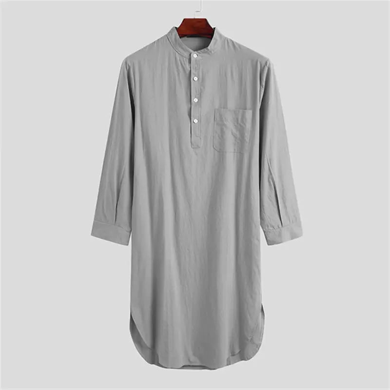 Middle Eastern Muslim Stand Collar Robe Mimarta
