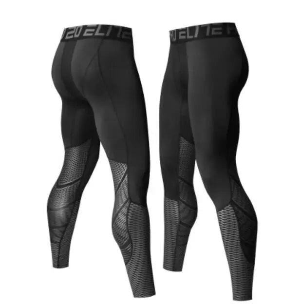 Men's Pro Compression Running Tights: Hot Yoga Pants for Gym &amp; Basketball Rieworkes