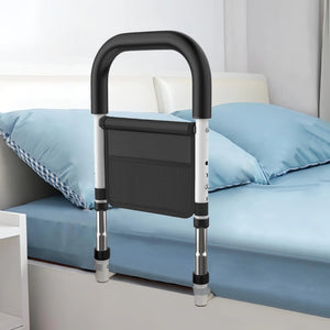 Bed Rails for Elderly Adults Safety Medical Bed Assist Rail for Seniors Bed Side Rails for Queen Bed Height Adjustable Bedside Bed Cane Grab Bar Handle with Storage Bag Fits King Twin Full Size Bed Mimarta