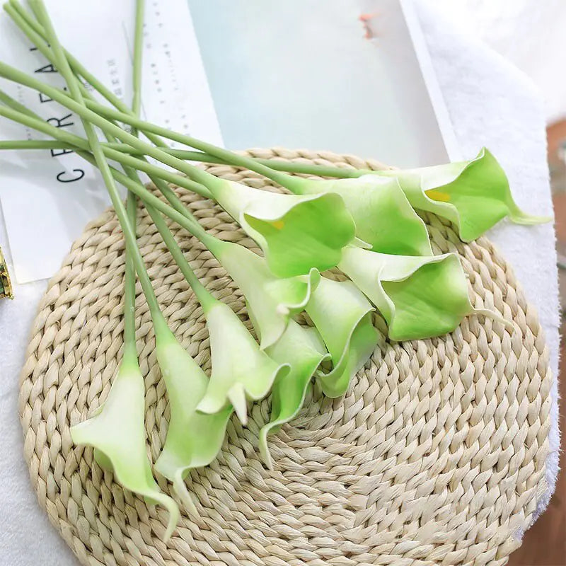 Artificial Calla Lily Decor for Living Room &amp; Dining Table Rieworkes