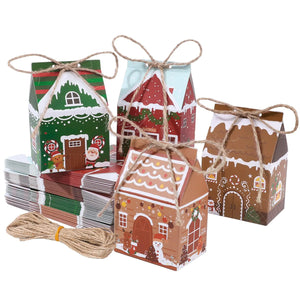 woric 24 Pieces Mini Christmas Party Favor Boxes Treat Boxes Small Christmas Gift Boxes for Advent Calendar Xmas Candy Treats Cookies Stocking Stuffers Mimarta