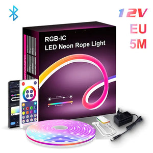 RGB LED Neon Light Bar with WiFi, App and Voice Control, Music Sync – Ideal for TV Backlighting and Room Decoration Rieworkes