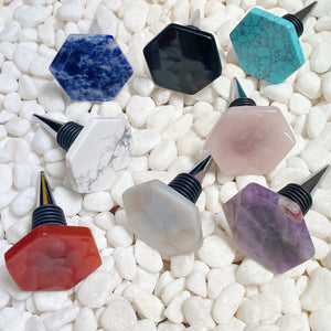 Soho Lounge Hexagon Stone Wine Stopper Rieworkes