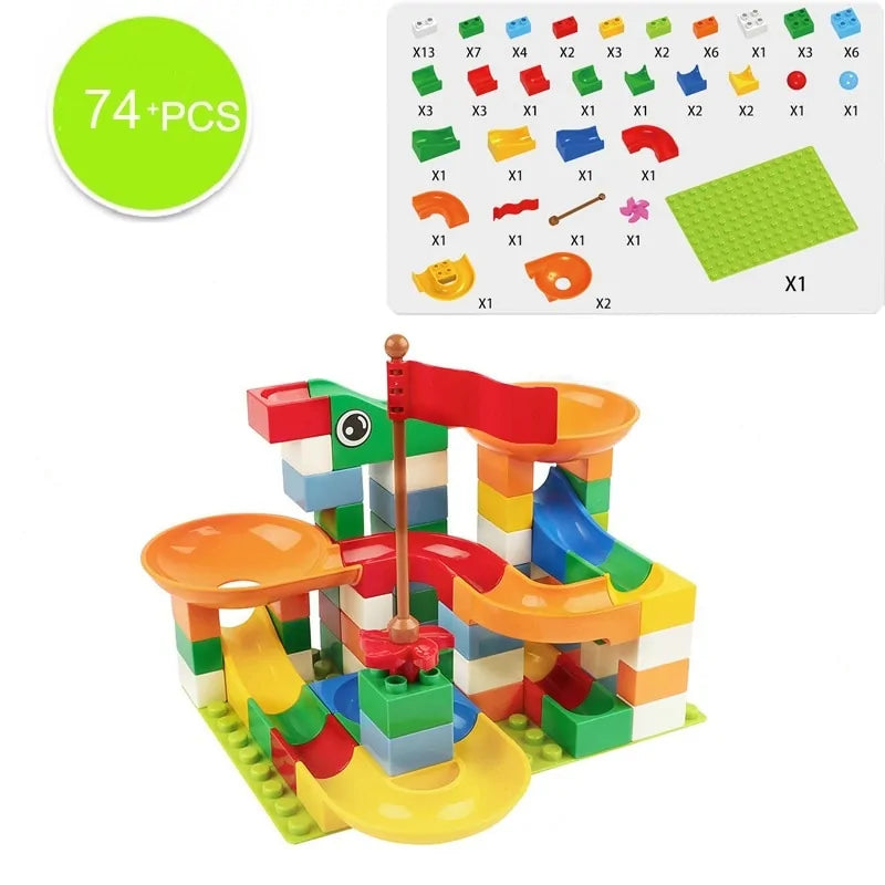 Marble Race Run Block Toys Rieworkes