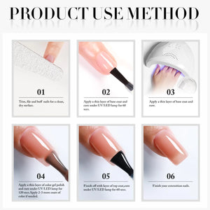 Double Rhythm Translucent Gel Polish Sheer Neutral Natural Light Milky Same Color Same Bottle 15ML Jelly Nail Polish Nail Art DIY at Home (Milky Rose Pink-A1380) Rieworkes