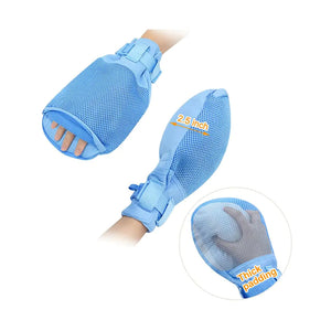 Dementia Restraint Gloves Bed Mittens for Elderly Anti Scratch Adults Prevent Scratching Skin Picking Hospital Caregiver Mitt Hand Straps Safety Contral Alzheimer Autism Product (Thickened 1 Pair) Mimarta