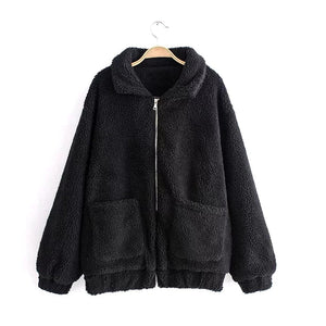 Winter warm lamb hair pocket cotton coat Rieworkes