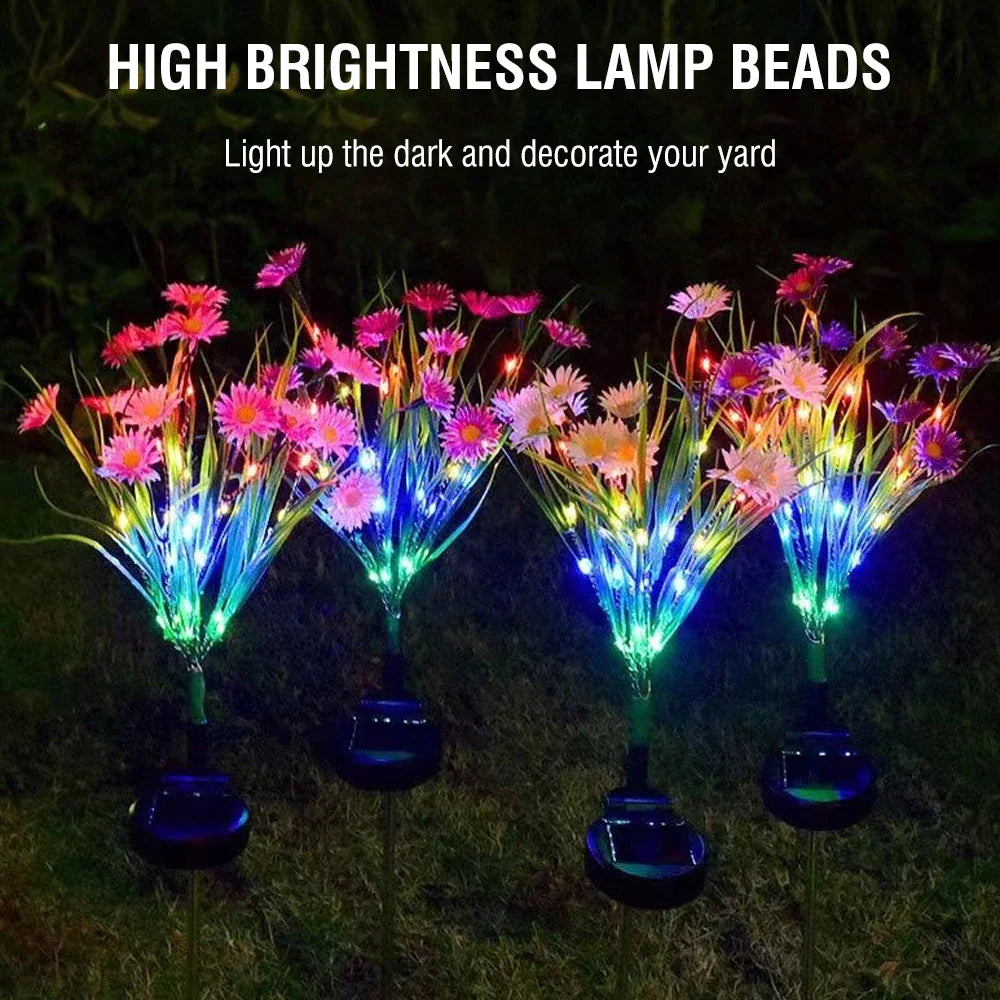 Solar Garden Lights LED Flower Stake Lamp Outdoor Yard Waterproof Patio Decor Mimarta