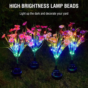 Solar Garden Lights LED Flower Stake Lamp Outdoor Yard Waterproof Patio Decor Mimarta
