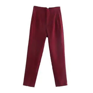 Chic Office Lady Straight Pants Rieworkes