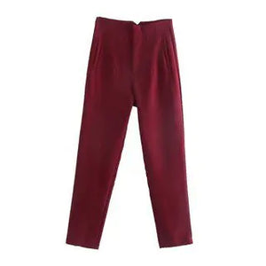 Chic Office Lady Straight Pants Rieworkes