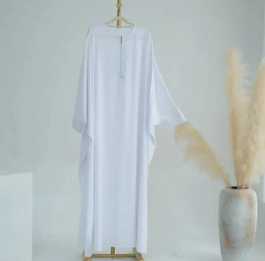 Crew-neck Batwing Sleeve Robe Mimarta