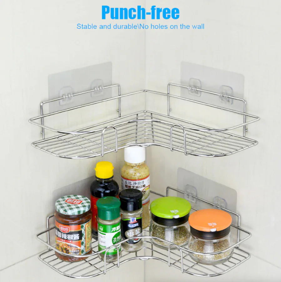 Shower Caddy Shelf Bathroom Corner Bath Storage Holder Organizer Triangular Rack Rieworkes