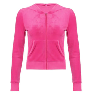 Casual Velvet Winter Jacket for Women with Hood Mimarta