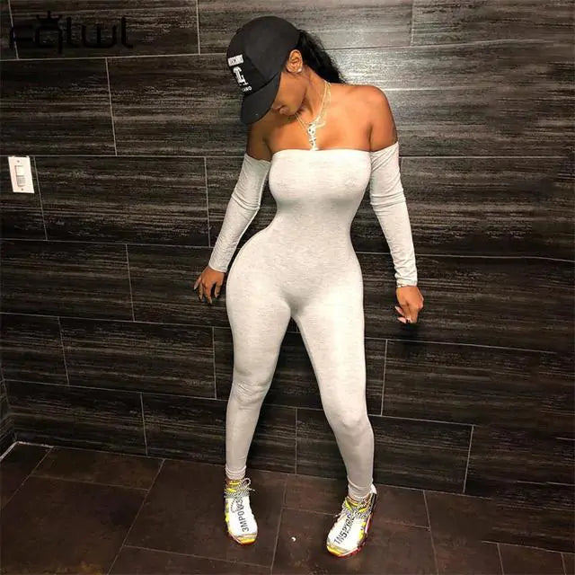 Women Strapless Bodycon Jumpsuit Rieworkes